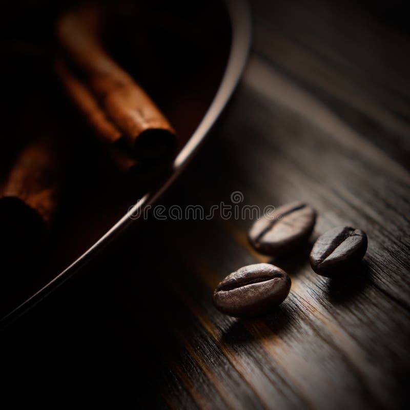 Coffee beans close up