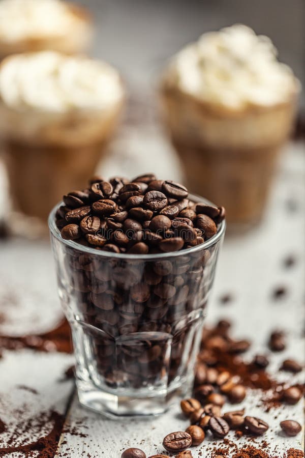 Ice Coffee from the Whipped Cream on the Bar Stock Photo Image of