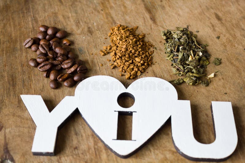 Coffee Beans and Green Tea Leaves Stock Image Image of breakfast, assorted 67650909