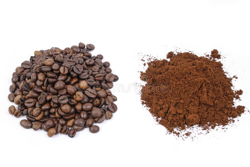 Coffee beans and Ground coffee