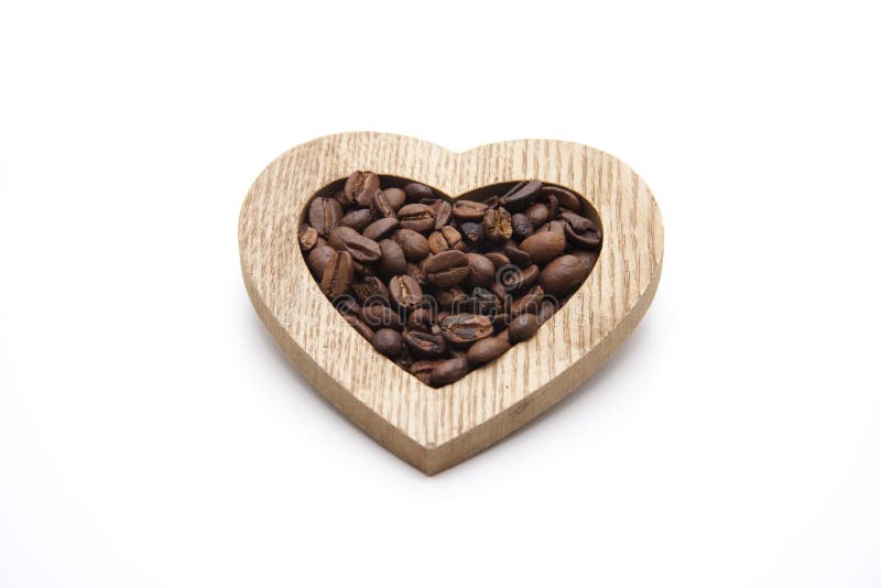 Coffee beans in the heart