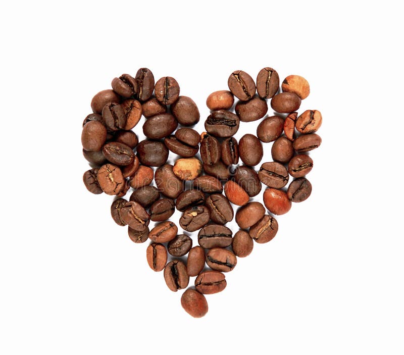 Coffee beans heart