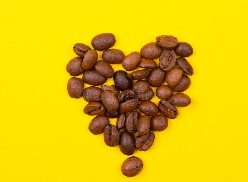 Coffee Beans In Heart Shape Stock Photo Image of love, cafe 98324360