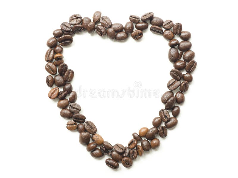 Coffee beans heart