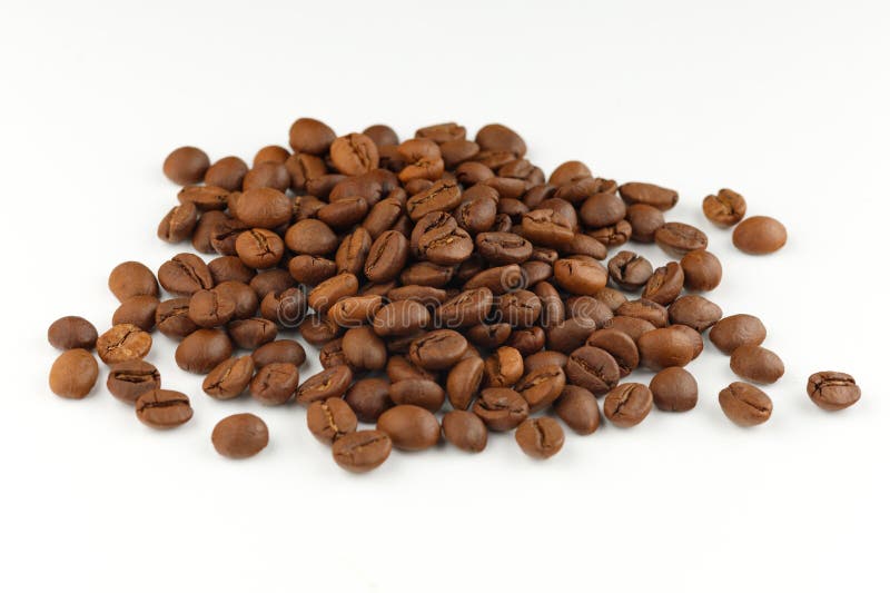 Coffee Beans Isolate on White Stock Photo - Image of caffeine, isolate ...