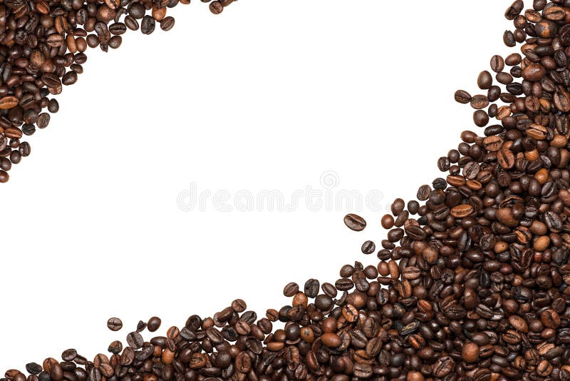 Turka and coffee beans in flight on white background 8012995 Stock