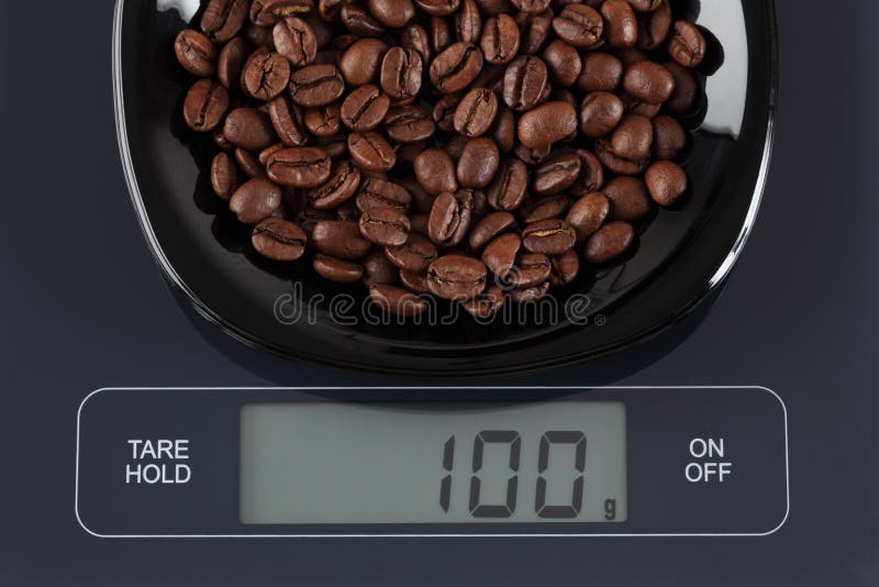 Kitchen Scale With Coffee Beans Stock Image Image of aroma, java