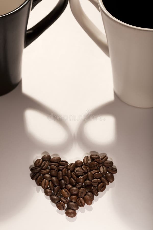 Coffee beans like a heart