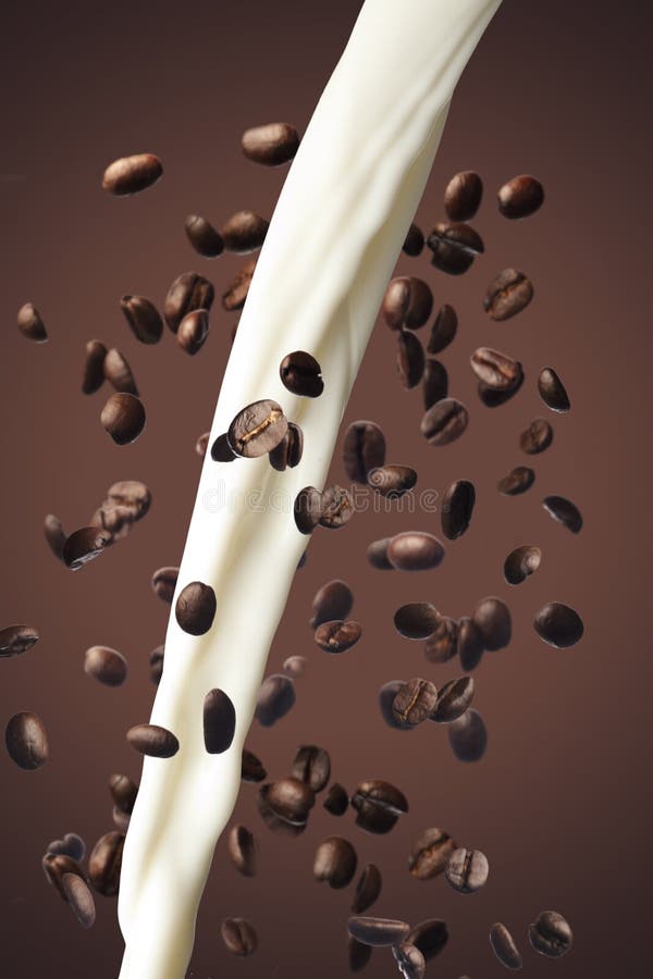 Coffee Beans with Milk stock image. Image of bean, coffee - 44840159