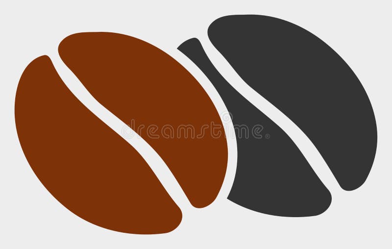 Coffee Beans Raster Icon Illustration royalty free illustration