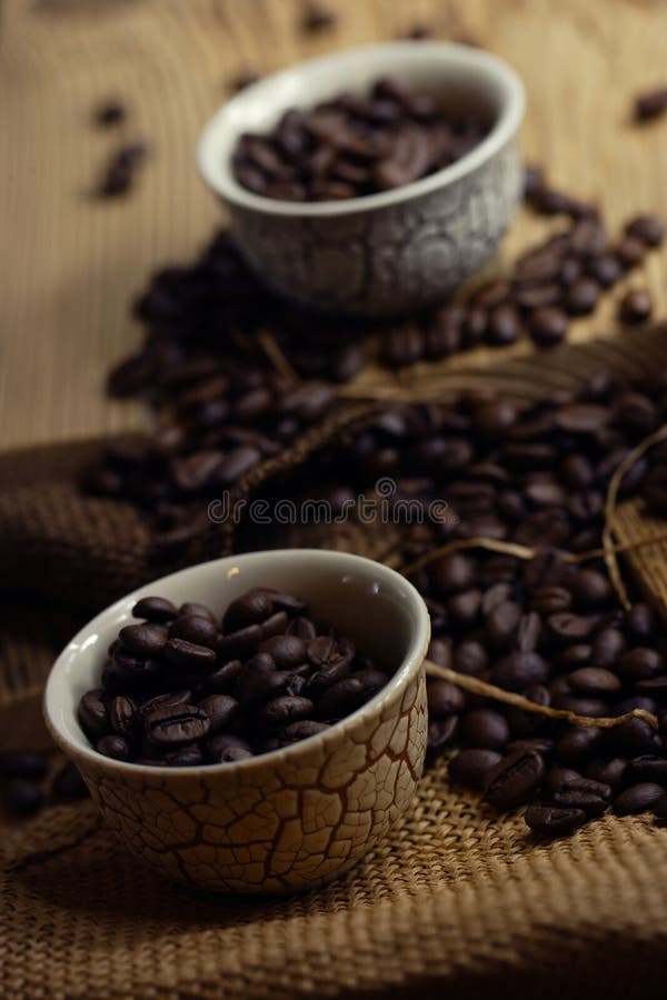 Some coffee beans in the kitchen interior