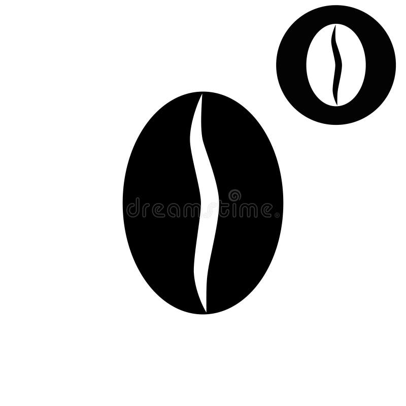 Coffee Beans White Vector Icon Stock Vector