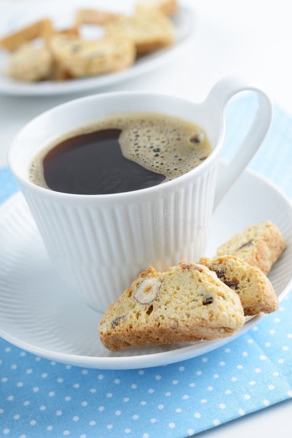Coffee with biscotti stock photo. Image of vertical, italian 27926286