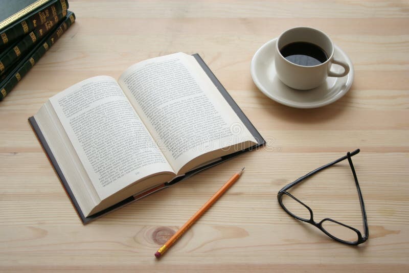 Coffee and book stock image. Image of drink, character 142201