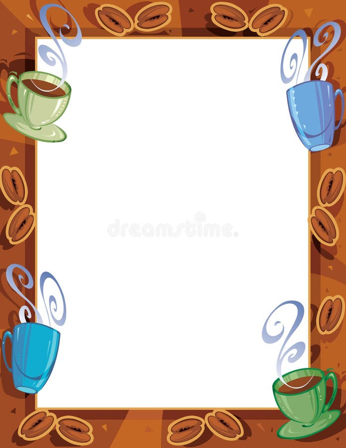 Coffee Border stock illustration. Illustration of bean 10679717