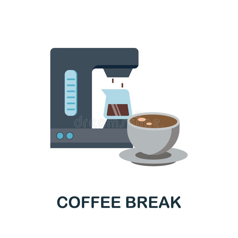 Flat break. Кофе брейк иконка.