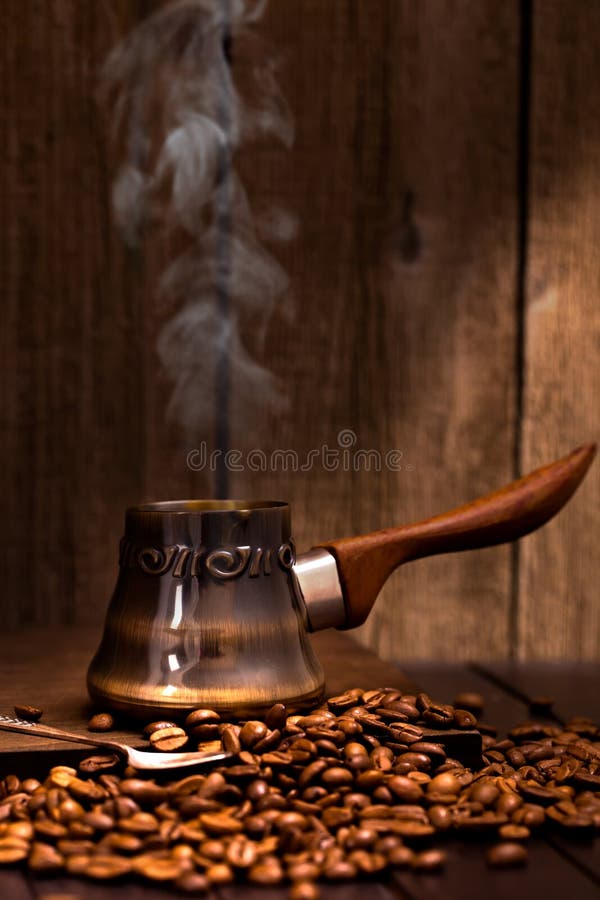 Coffee Brewing Pot Vertical Stilllife Stock Photo Image of dark