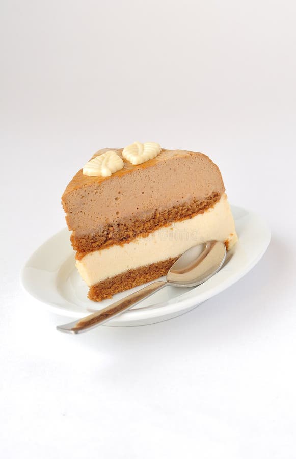 Coffee and Caramel Mousse Cake Stock Image Image of mousse, slice 28105363