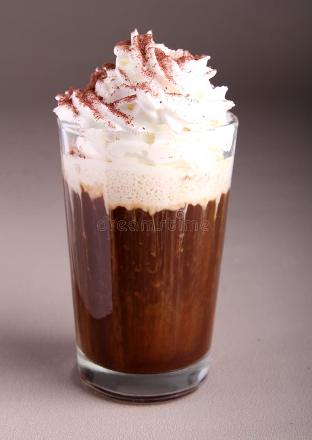 Coffee or Chocolate with Cream Stock Image Image of cream, drink