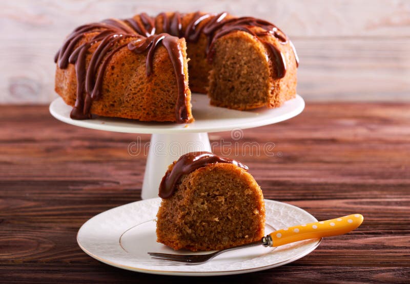 Coffee and Coconut Ring Cake, Sliced Stock Image Image of coconut