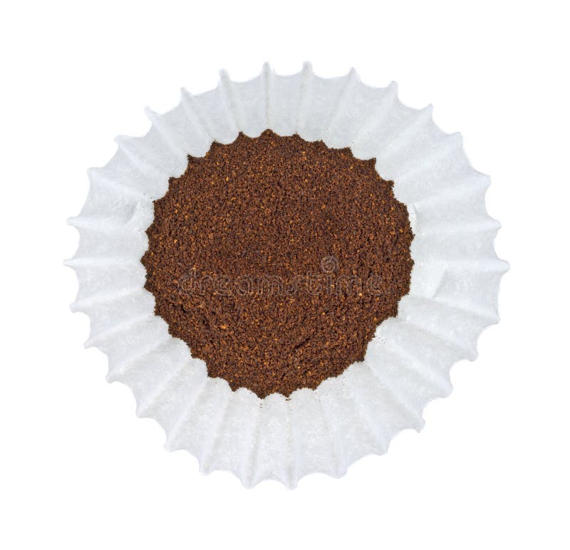 De blanco café filtrar porciones de café una razón sobre el blanco.