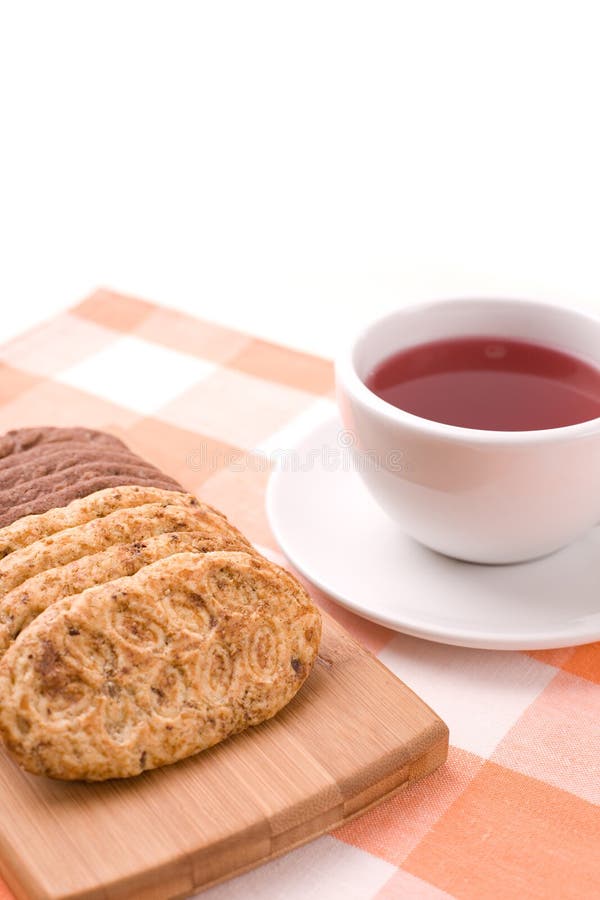 Coffee and cookies stock image
