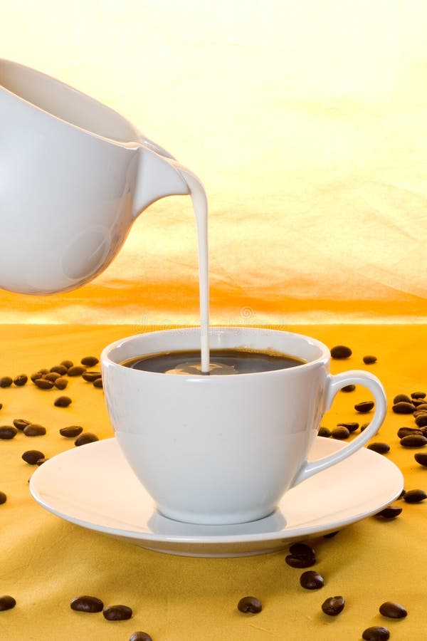 Coffee with cream stock photo. Image of awake, espresso 8706796