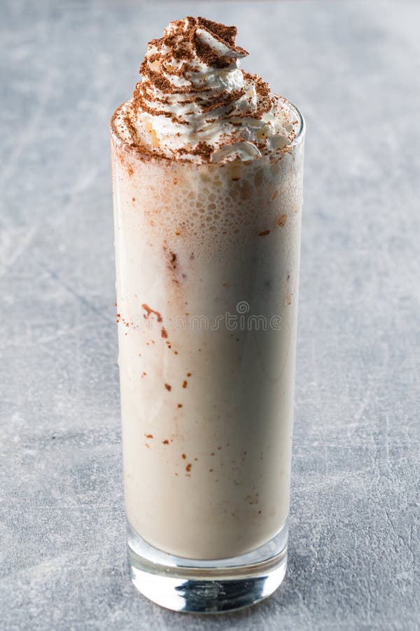 Chocolate milkshake. Covered with whipped cream in plastic glass isolated  on whi #Sponsored , #AD, #AFFILIATE, #C…