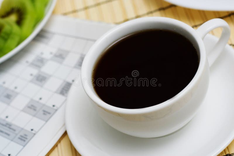 Coffee With Crossword. Picture Image 4929589