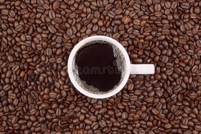 Coffee Cup and Beans stock photo. Image of coffee, cafe 258476652