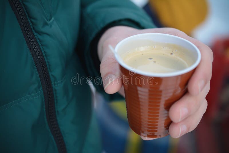 Coffee cup in hand royalty free stock image Coffee cup in hand royalty free stock image