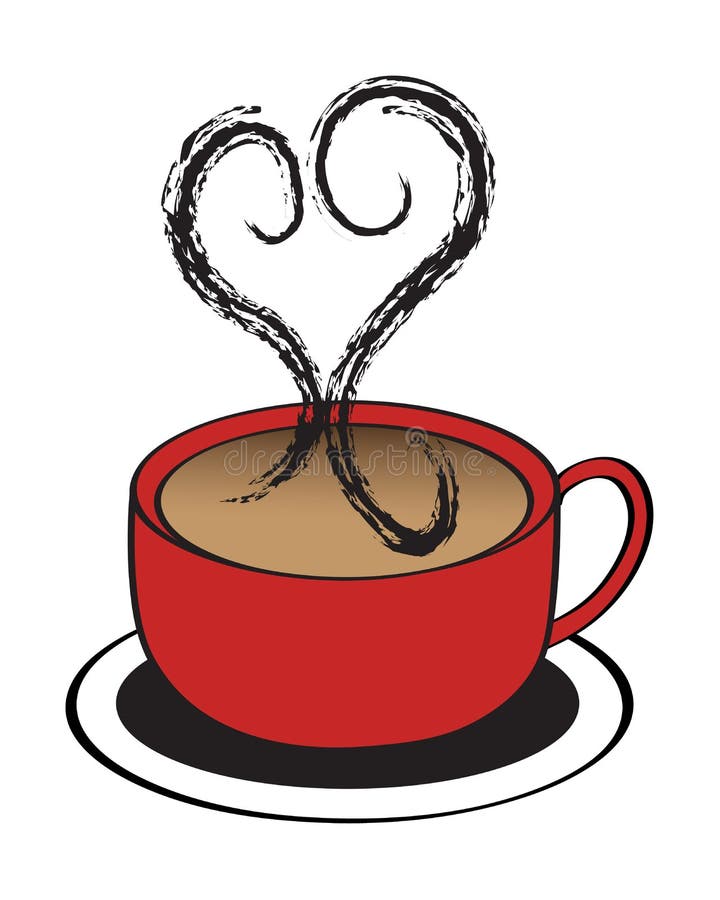 coffee cup and saucer clipart heart