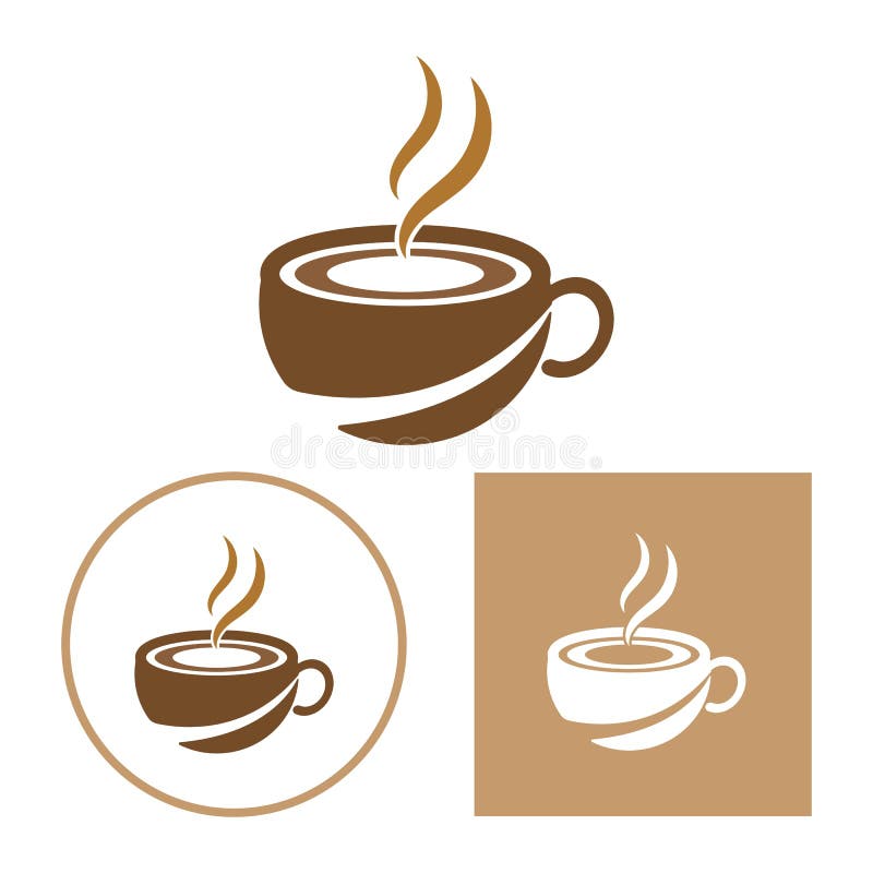 Coffee cup Logo Template stock illustration. Illustration of dinner