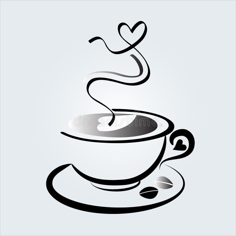 Cute Coffee Cup Love Heart Hand Drawn Illustration | Art Board Print