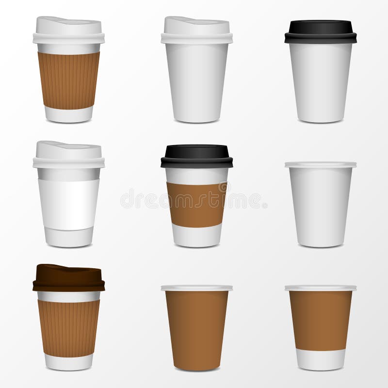 Coffee cup product mock up, isolate on white stock illustration Coffee cup product mock up, isolate on white stock illustration