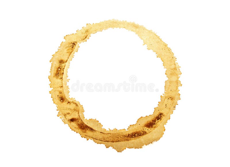 Coffee Cup Ring Isolated on White Background Stock Image Image of