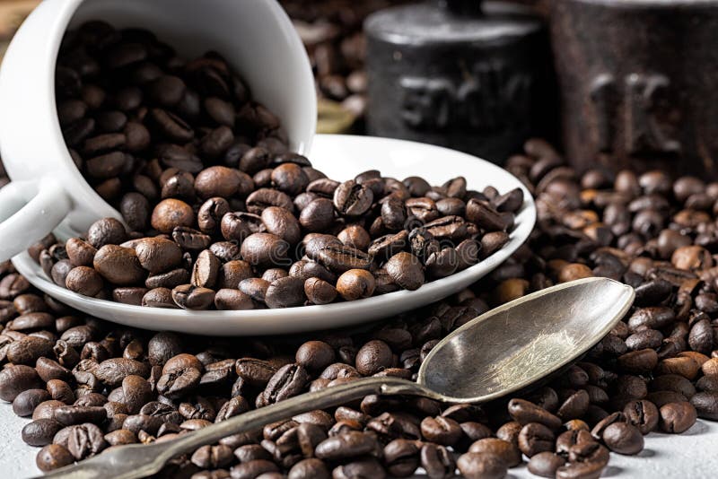 Coffee Cup and Rustic Weight Stock Photo Image of aroma, rustic