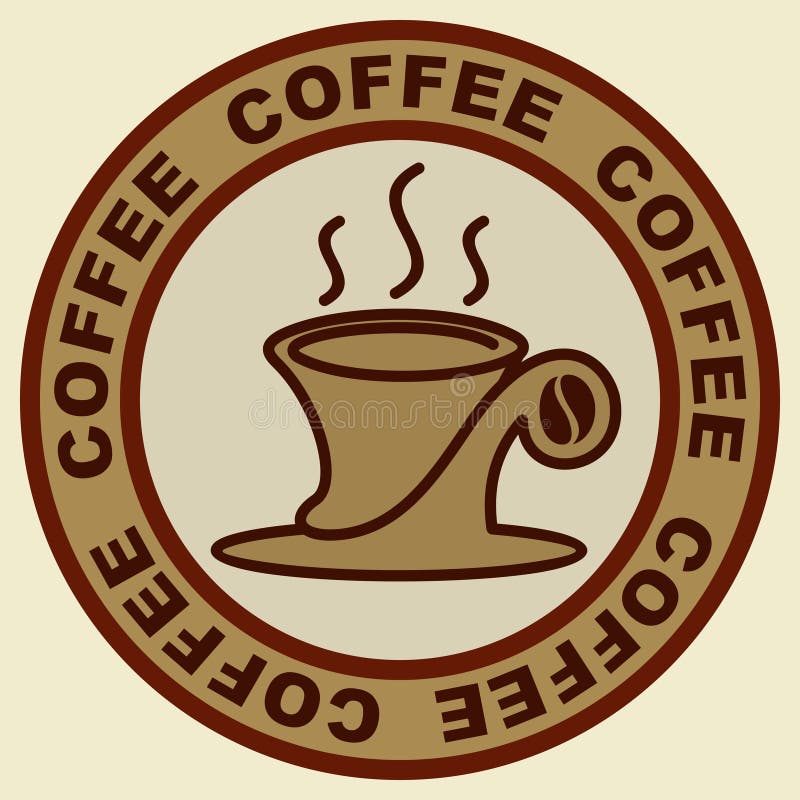 Coffee Sign Black Icon, Simple Vector Icon Stock Vector - Illustration of abstra