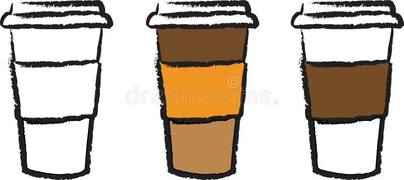 Coffee cup to go stock illustration. Illustration of aroma - 16988473