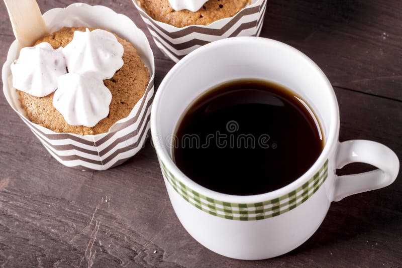 Coffee with cupcakes stock photo. Image of dessert, celebration 39015726