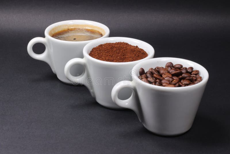 Coffee and cups with beans stock photo. Image of europe 172688640