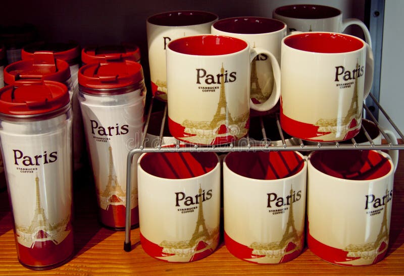 Coffee Cups In Starbucks Coffee House In Paris Editorial Photography Image of drink, flavor