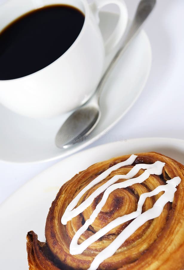 Coffee and danish pastry stock photo. Image of drink, plate 2422662