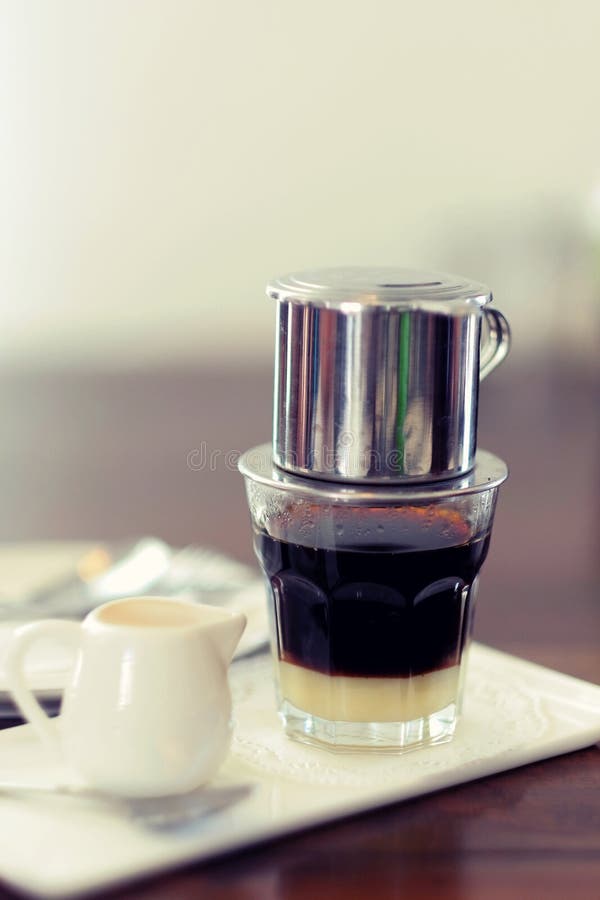 The coffee drip vietnamese stock photo. Image of beverage 75235288