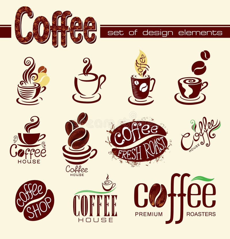 Coffee. Elements for Design. Stock Vector Illustration of icon