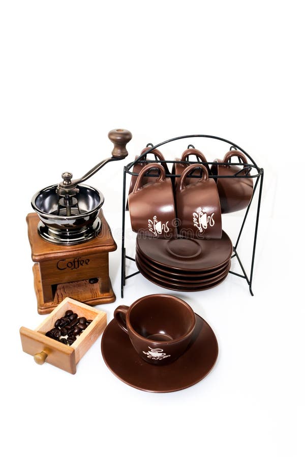 Coffee equipment set stock photo. Image of orange, stand 54792982