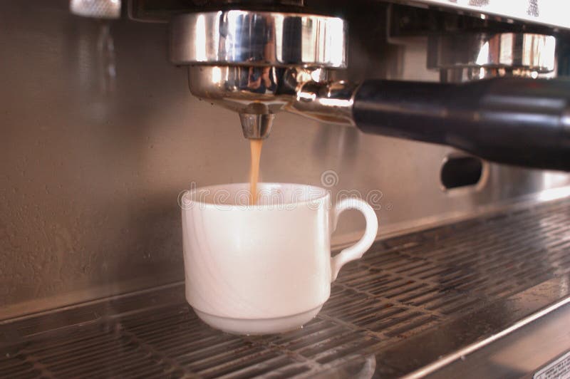 Coffee Extraction from Professional Coffee Machine Stock Image Image