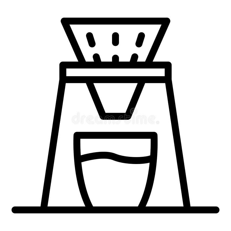Coffee Filter Icon Vector from Tea and Coffee Collection. Thin Line Coffee Filter Outline Icon