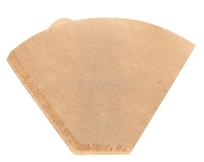 Coffee filter on white stock photo. Image of cone, white 105744376