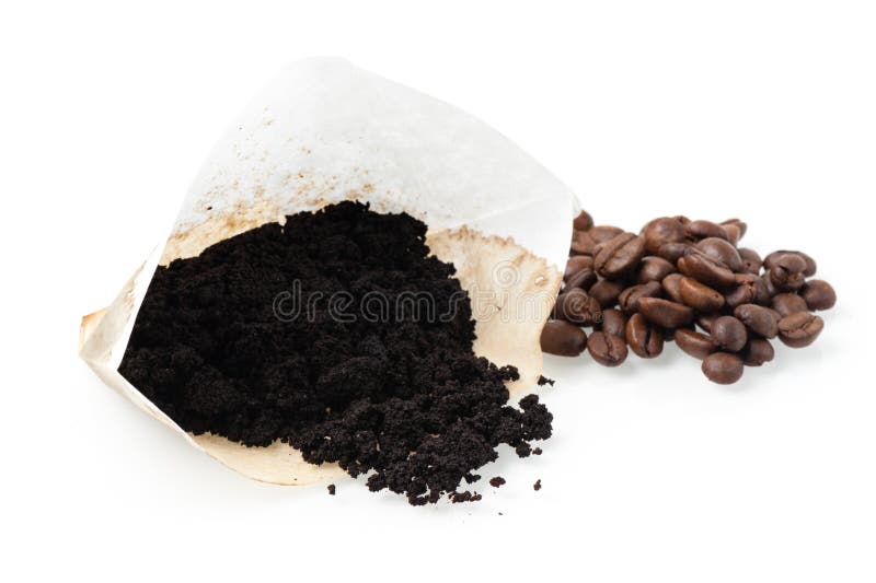 Isolated Used Coffee Filter Stock Photo - Download Image Now